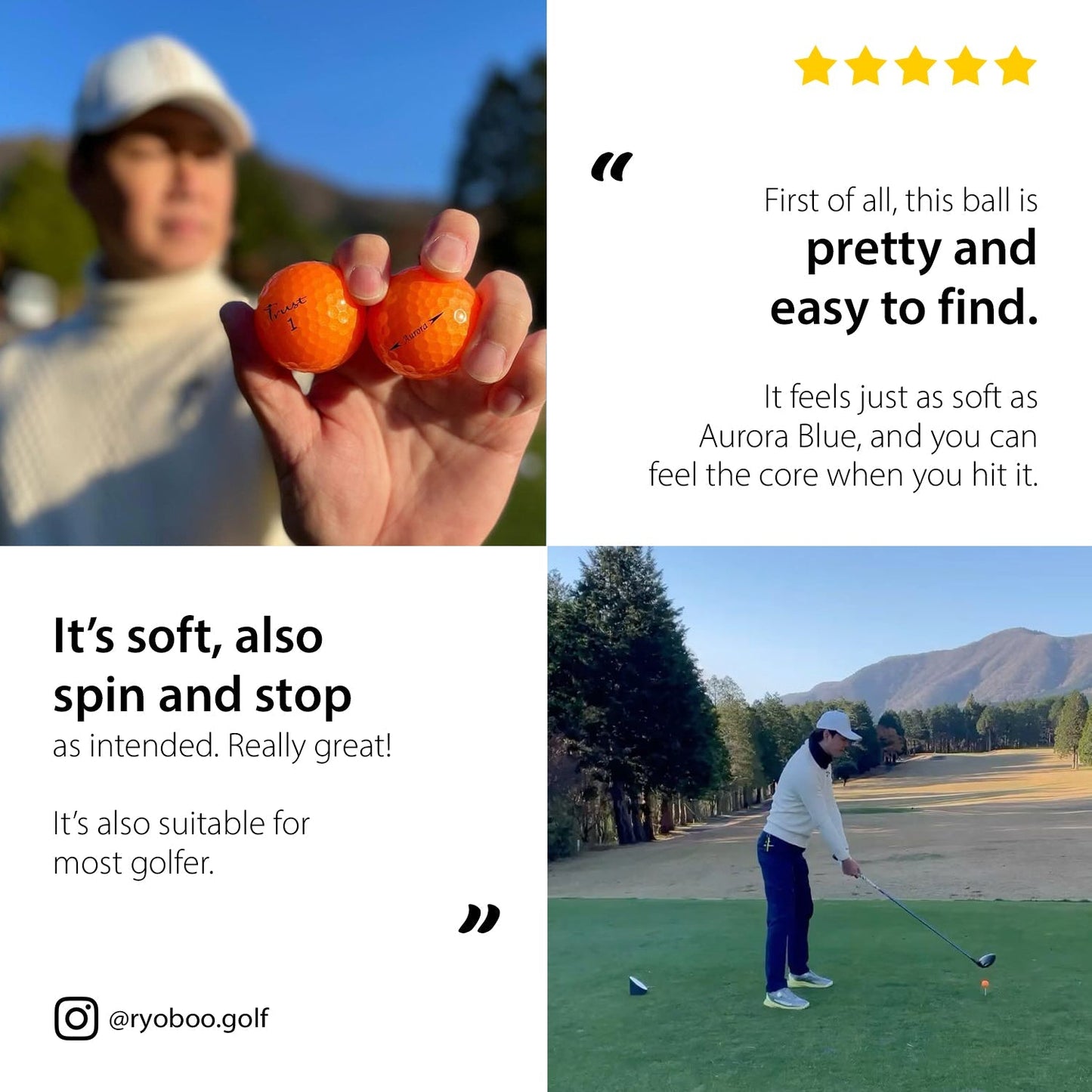 K9 Model - Aurora Orange - Crystal Urethane Cover with Dynamic Core - Trust Golf USA