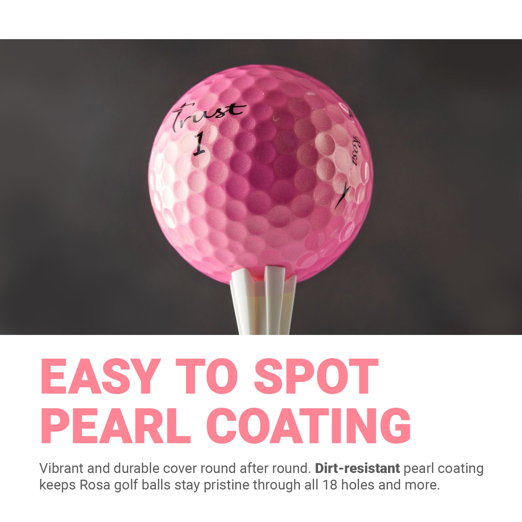Trust Aurora Golf Ball- Crystal Urethane Cover with Reactive Core