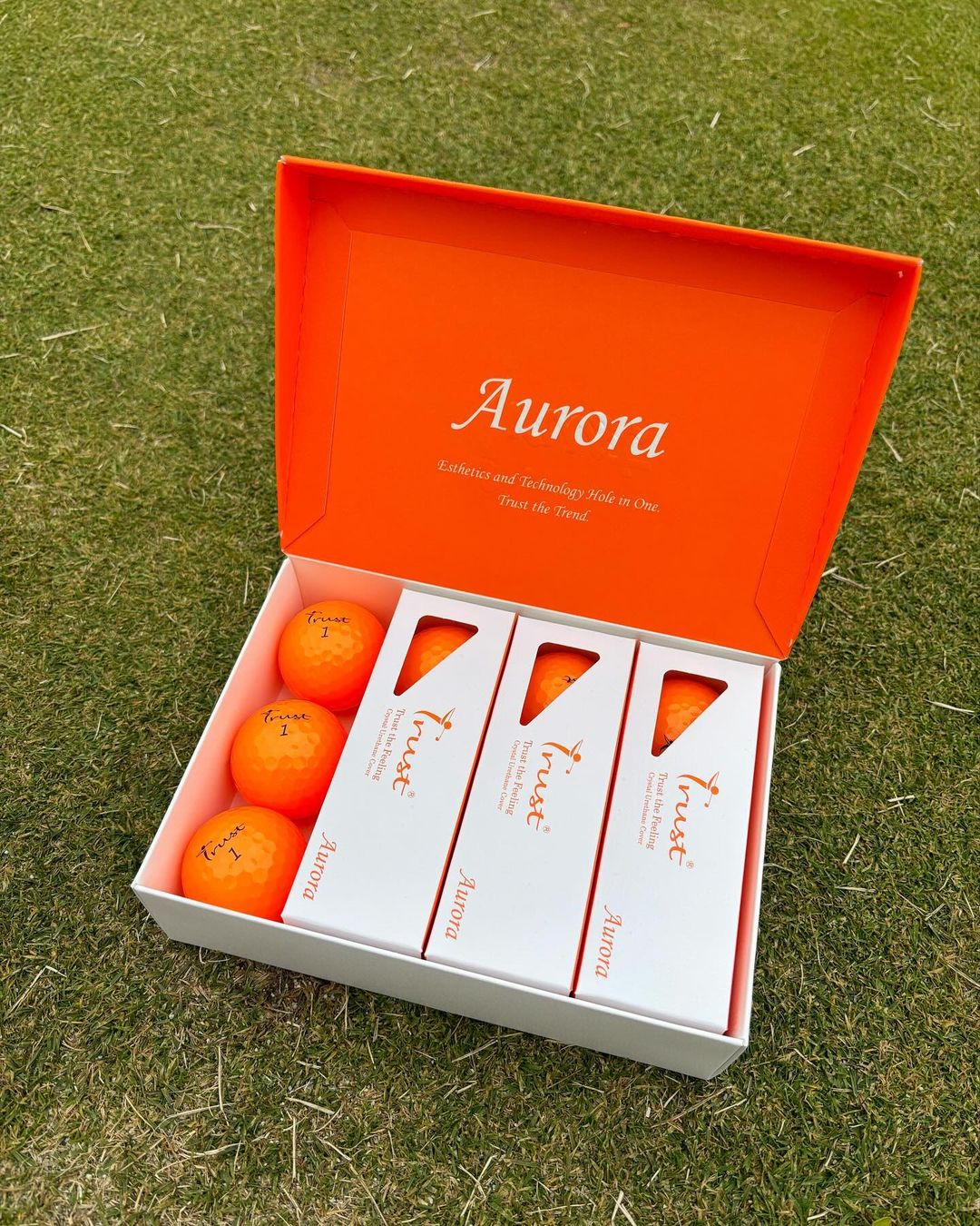 K9 Model - Aurora Orange - Crystal Urethane Cover with Dynamic Core - Trust Golf USA