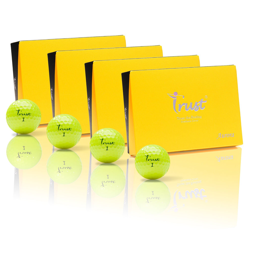 K9 Model - Aurora Yellow - Crystal Urethane Cover with Dynamic Core - Trust Golf USA